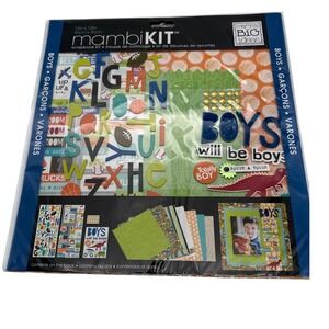 Me & My Big Ideas‎ mambiKIT Boys Will Be Boys 12x12 Scrapbook Kit SRK-68 New